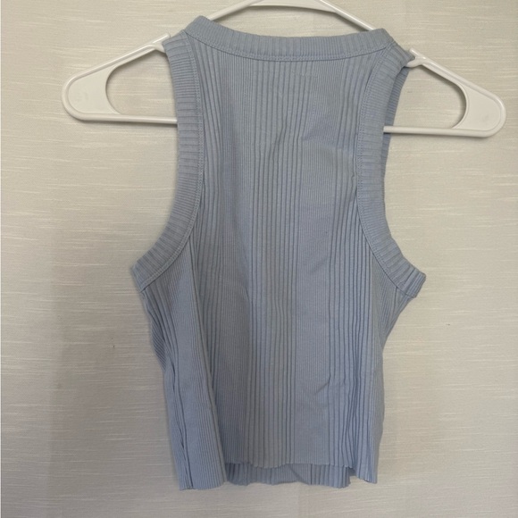 Aerie Sky Blue Ribbed Tank Top - Picture 3 of 3